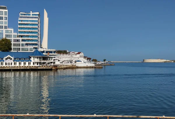 Halbinsel Krim Blick Auf Die Stadt Sewastopol Und Die Bucht — Stockfoto