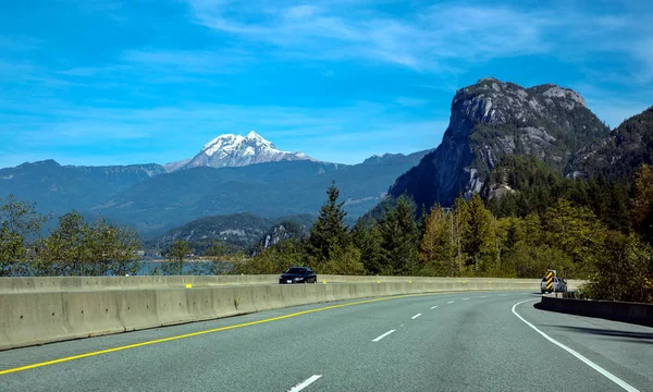 Meer Himmel Autobahn Die Bergstraße Von Vancouver Zur Pfeifer Und — Stockfoto