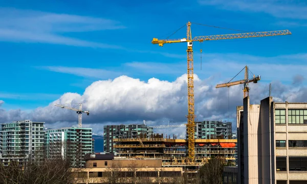 Bouw Van Hoogbouw Gebouwen Richmond City Industriële Bouwplaats Bouwmachines Diverse — Stockfoto