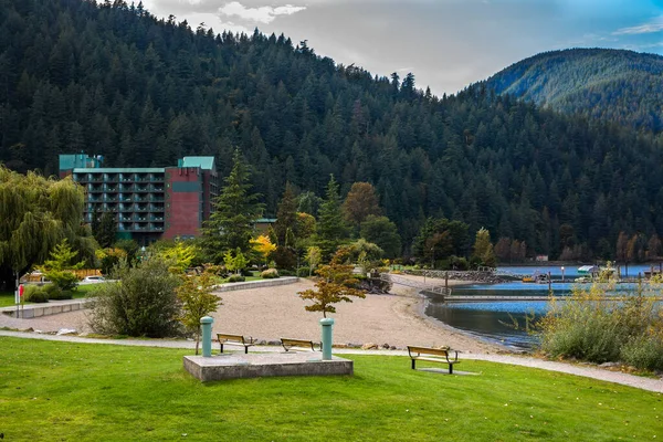 Village Harrison Hot Springs Small Resort Town Southern End Harrison — Stock Photo, Image