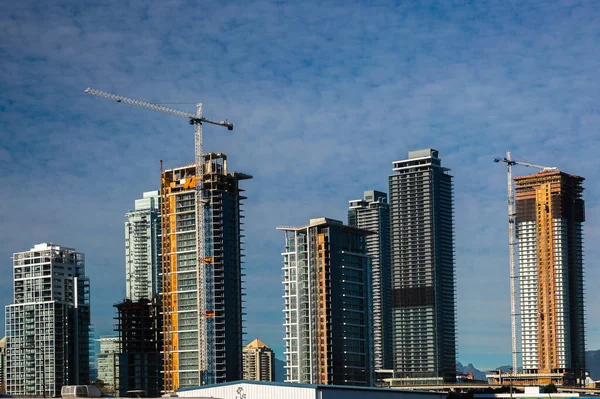 Construction Site Burnaby City Construction New High Rise Buildings Residential — Stock Photo, Image