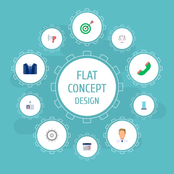 İş simgeleri düz stil kümesi yakışıklı ile semboller, takım elbise, rozet simgeler web mobil app logo tasarımı için.