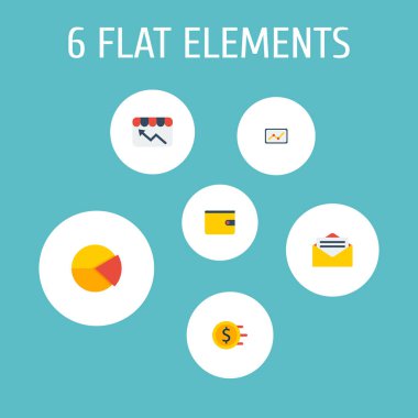 M-cüzdan, para akışı, Infographic ve diğer simgeler web mobil app logo tasarımı için finans simgeler düz stil sembollerle kümesi.