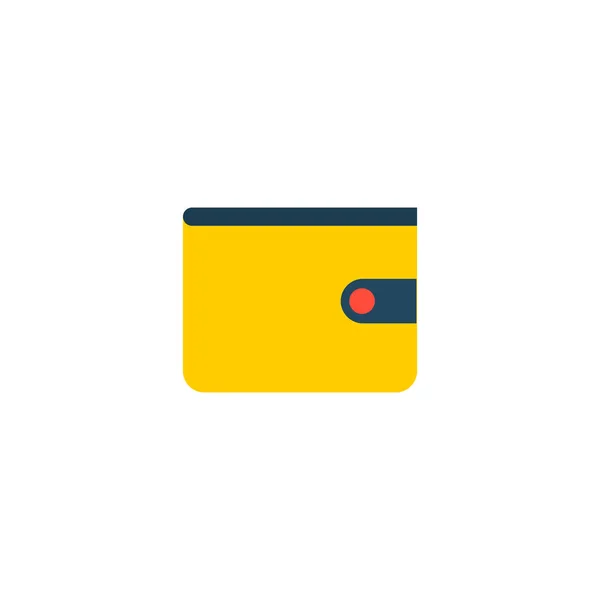 Icona portafogli elemento piatto. Illustrazione vettoriale dell'icona del portafoglio isolata su sfondo pulito per il design del logo dell'app mobile web . — Vettoriale Stock