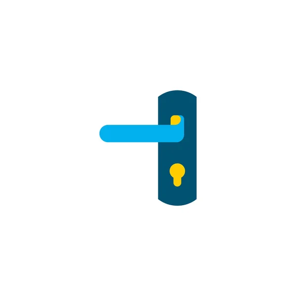 Puerta icono de bloqueo elemento plano. ilustración del icono de la cerradura de la puerta plana aislada sobre fondo limpio para el diseño del logotipo de su aplicación móvil web . — Foto de Stock