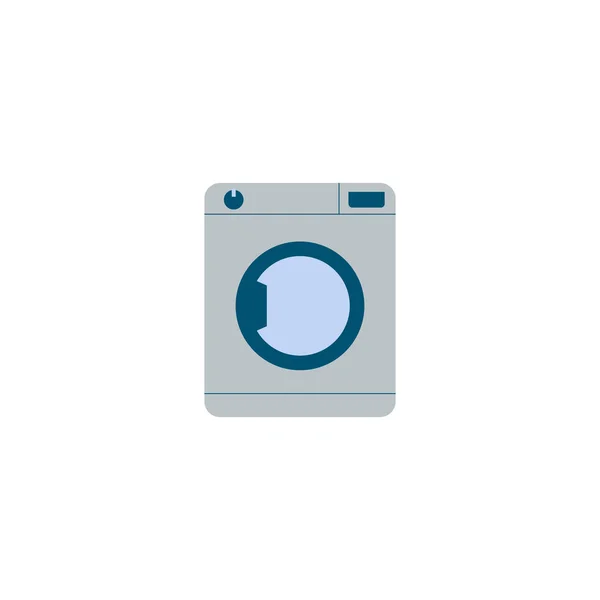 Tvättmaskin ikonen platta element. Vektorillustration av tvättmaskin ikonen platta isolerade på ren bakgrund för din mobilapp logotyp webbdesign. — Stock vektor