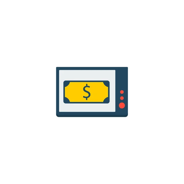 Finance nouvelles icône élément plat. Illustration vectorielle de l'icône des nouvelles de la finance plat isolé sur fond propre pour la conception de logo de votre application mobile web . — Image vectorielle
