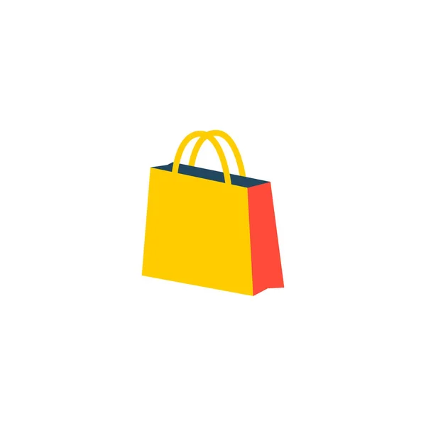Icono de bolsa de compras elemento plano. Ilustración vectorial del icono de la bolsa de compras aislado en un fondo limpio para el diseño del logotipo de su aplicación móvil web . — Vector de stock