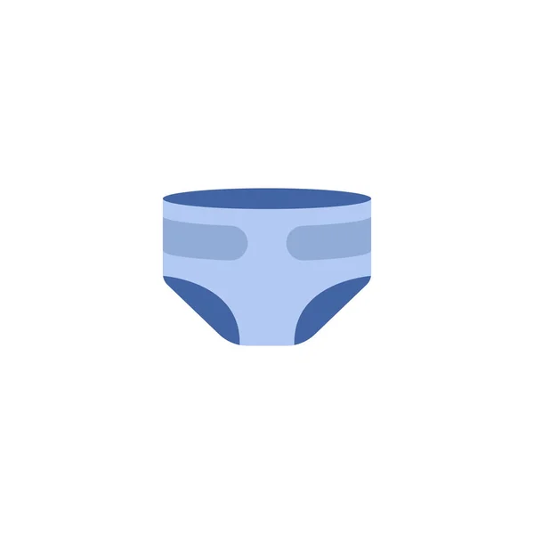 Icona per pannolini elemento piatto. Illustrazione vettoriale dell'icona del pannolino isolata su sfondo pulito per il design del logo dell'app mobile web . — Vettoriale Stock