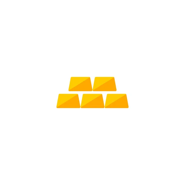 金アイコン フラット要素。ウェブ モバイル アプリのロゴ デザインのきれいな背景に分離されたフラット ゴールド アイコンのベクトル イラスト. — ストックベクタ