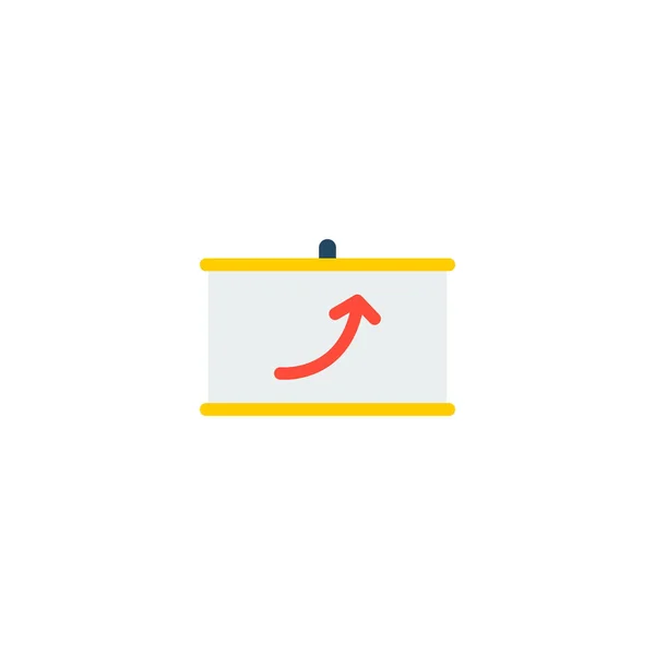 Icono de presentación elemento plano. Ilustración vectorial del icono de presentación aislado en un fondo limpio para el diseño del logotipo de su aplicación móvil web . — Archivo Imágenes Vectoriales