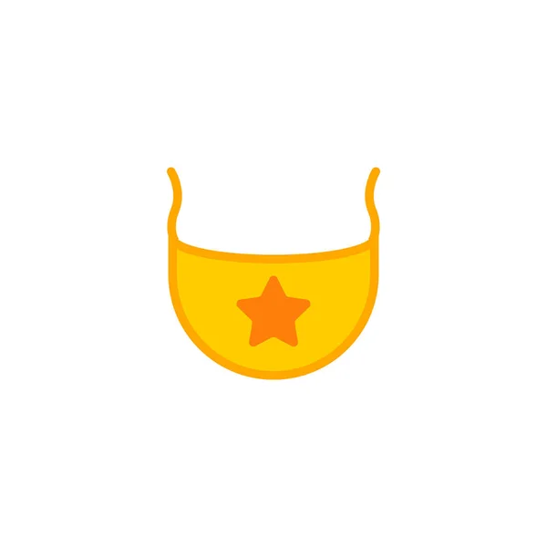 Icona del panno del bambino elemento piatto. Illustrazione vettoriale dell'icona del panno del bambino isolata su sfondo pulito per il design del logo dell'app mobile web . — Vettoriale Stock