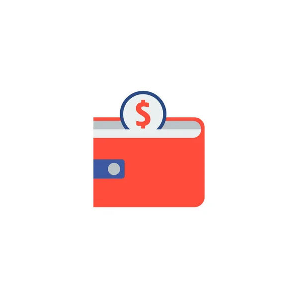 Plånbok-ikonen platta element. Vektorillustration av plånbok ikonen platta isolerade på ren bakgrund för din mobilapp logotyp webbdesign. — Stock vektor