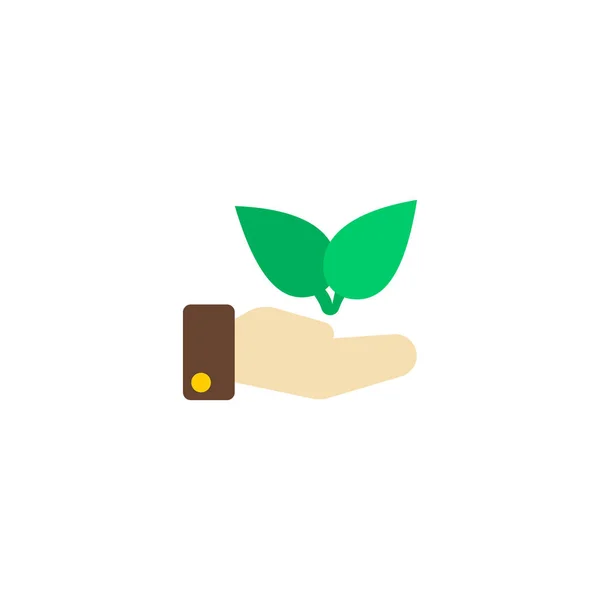 Eco icono elemento plano. Ilustración vectorial de eco icono plano aislado sobre fondo limpio para el diseño del logotipo de su aplicación móvil web . — Vector de stock