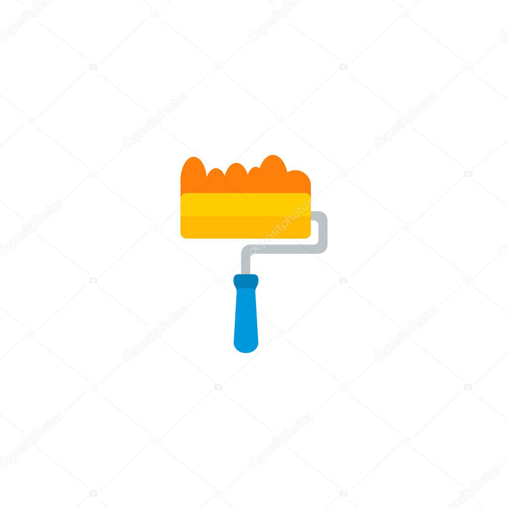 Painting icon flat element. Vector illustration of painting icon flat isolated on clean background for your web mobile app logo design.
