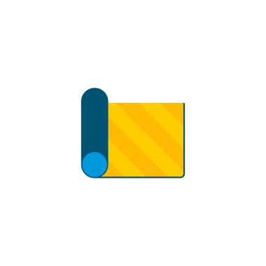 Halı simgesi düz öğe. Web mobil app logo tasarımı için temiz arka plan üzerinde izole halı simgesi düz vektör çizim.