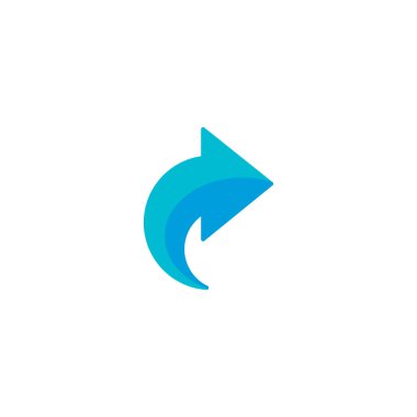 Simge düz öğe tekrar yapın. illüstrasyon izole web mobil app logo tasarımı için temiz arka plan üzerinde düz Yinele simgesinin.
