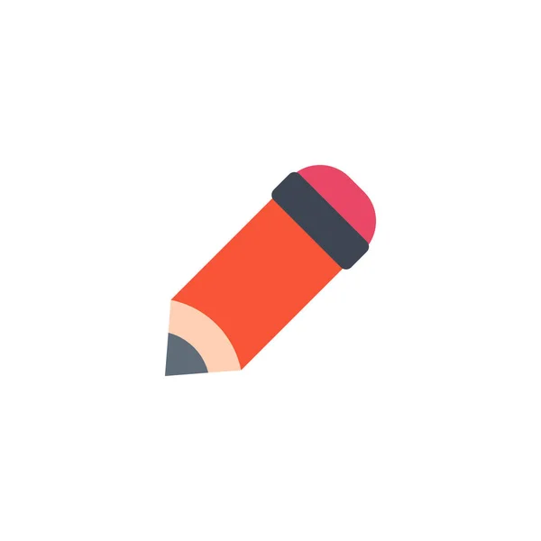 Icono de lápiz elemento plano. ilustración del icono de lápiz plano aislado en un fondo limpio para el diseño del logotipo de su aplicación móvil web . — Foto de Stock