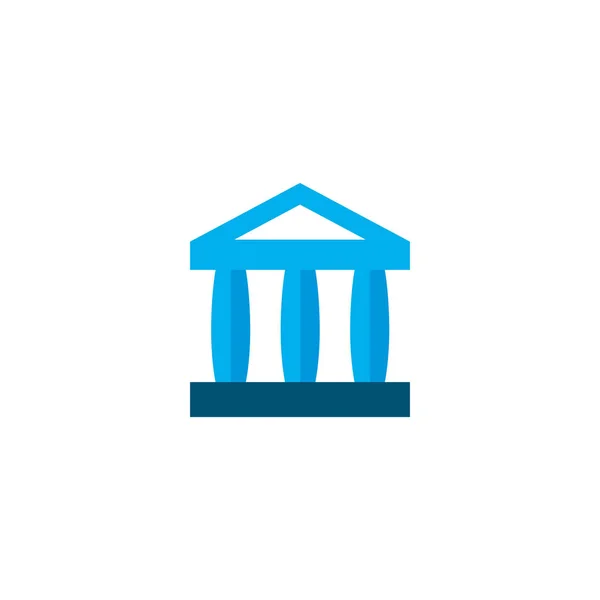 裁判所アイコン フラット要素。ウェブ モバイル アプリのロゴ デザインのきれいな背景に分離されたフラット コート アイコンの図. — ストック写真