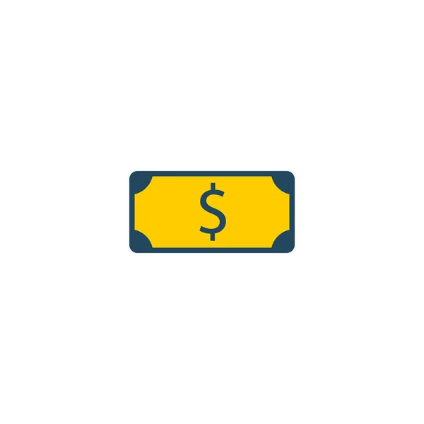 Dolar element płaski ikona. Ilustracja wektorowa Dolar ikony mieszkanie na białym tle na czyste podłoże dla projektu logo mobilnych aplikacji sieci web. — Wektor stockowy