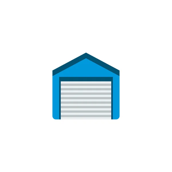 Ícone de garagem elemento plano. Ilustração vetorial do ícone de garagem plana isolada no fundo limpo para o design do logotipo do aplicativo móvel da web . —  Vetores de Stock