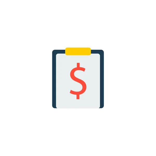 Icône de tâche financière élément plat. Illustration vectorielle de l'icône de la tâche financière plat isolé sur fond propre pour la conception de logo de votre application mobile Web . — Image vectorielle