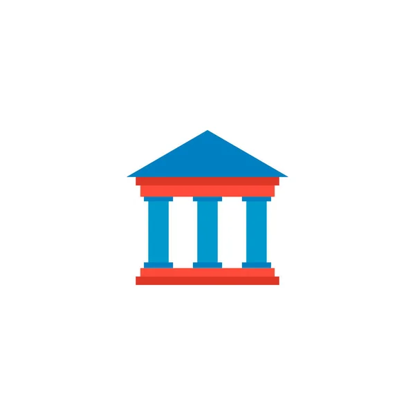 Mahkeme simgesi düz öğe. illüstrasyon izole web mobil app logo tasarımı için temiz arka plan üzerinde düz mahkeme simgesinin.