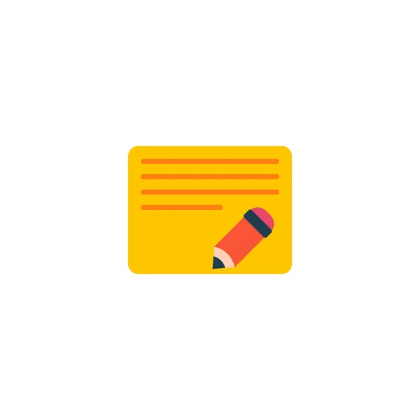 Editar elemento plano ícone de tarefa. ilustração do ícone de edição tarefa plana isolada em fundo limpo para o seu design de logotipo do aplicativo móvel web . — Fotografia de Stock