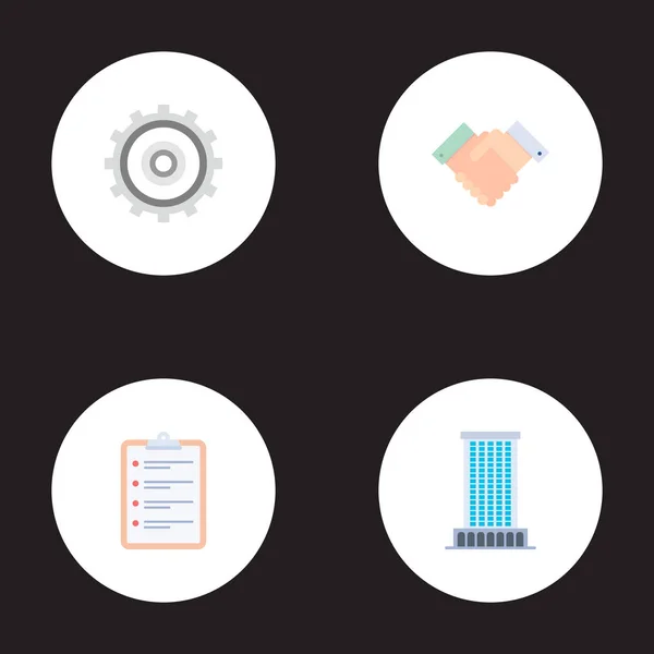 Zestaw zadanie ikony płaski symboli z biegu, deal, harmonogram i inne ikony dla projektu logo mobilnych aplikacji sieci web. — Zdjęcie stockowe