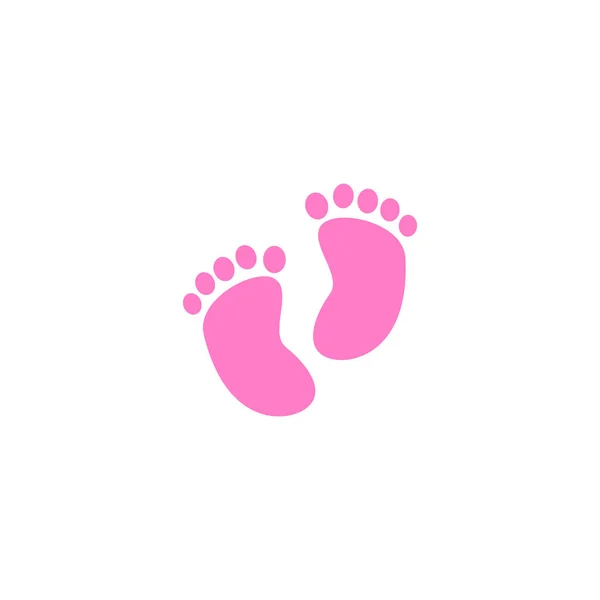 Baby feet icon flat element. Vector illustration of baby feet icon flat isolated on clean background for your web mobile app logo design. — Stock Vector