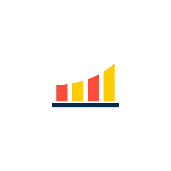 Diagram element płaski ikona. Ilustracja wektorowa ikona diagramu mieszkanie na białym tle na czyste podłoże dla projektu logo mobilnych aplikacji sieci web. — Wektor stockowy