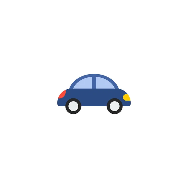 Toy car icon flat element. Vector illustration of toy car icon flat isolated on clean background for your web mobile app logo design. — Stock Vector