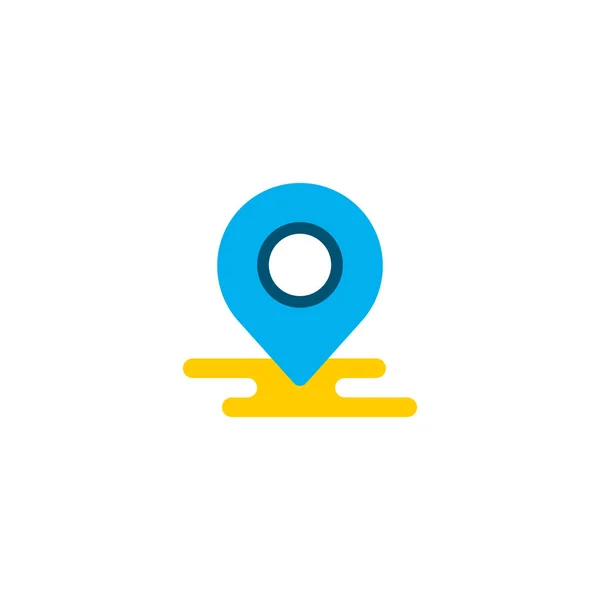 Location icon flat element.  illustration of location icon flat isolated on clean background for your web mobile app logo design. — Stock Photo, Image