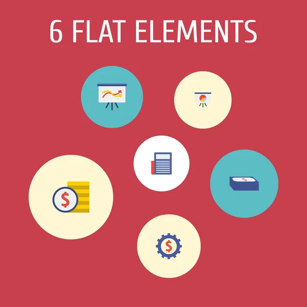 Ensemble d'icônes d'analyse symboles de style plat avec de l'argent, configuration, présentation et autres icônes pour la conception de logo de votre application mobile Web . — Photo