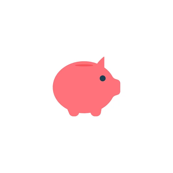 Piggy Bank icono elemento plano. ilustración del icono de la alcancía plana aislada en un fondo limpio para el diseño del logotipo de su aplicación móvil web . — Foto de Stock