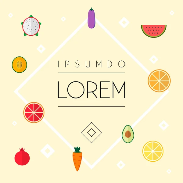Conjunto de ícones de sobremesa símbolos de estilo plano com romã, dragão-fruta, melão e outros ícones para o seu design de logotipo web mobile app . —  Vetores de Stock