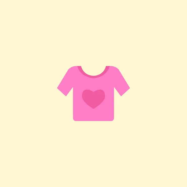 Ikon baju bayi elemen datar. Vektor ilustrasi ikon kaus bayi datar terisolasi di latar belakang bersih untuk desain logo aplikasi seluler Anda . - Stok Vektor