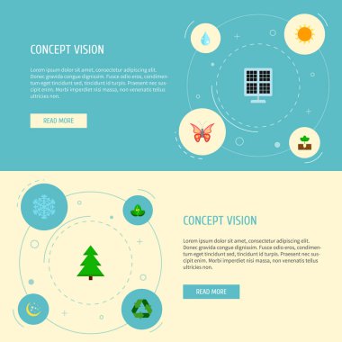 Kar tanesi, geri dönüşüm, Ladin ve diğer simgeler web mobil app logo tasarımı için doğa simgeler düz stil sembollerle kümesi.