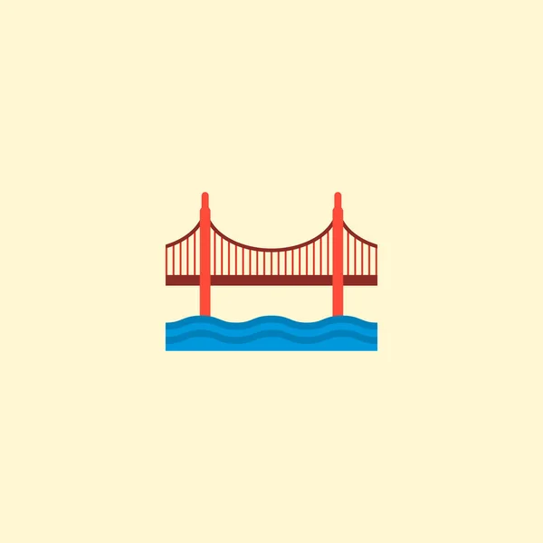 Golden Gate Ikonu Plochý Prvek Vektorové Ilustrace Golden Gate Ikony — Stockový vektor