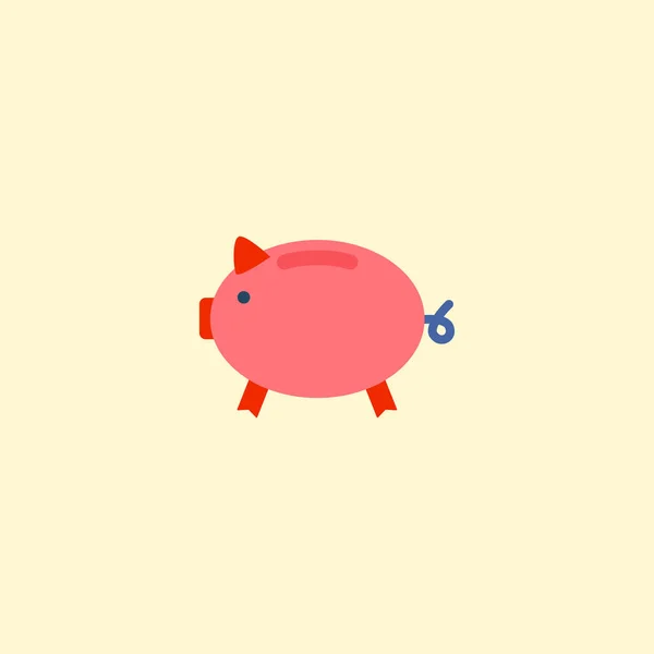 Sparschwein-Symbol flaches Element. Vektorillustration des Sparschweinsymbols flach isoliert auf sauberem Hintergrund für Ihr Web-Mobile-App-Logo-Design. — Stockvektor