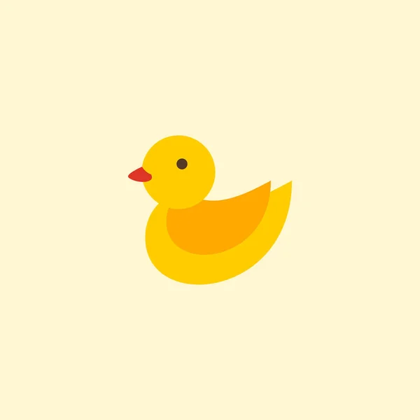 Duck toy icon flat element. Vector illustration of duck toy icon flat isolated on clean background for your web mobile app logo design. — Stock Vector