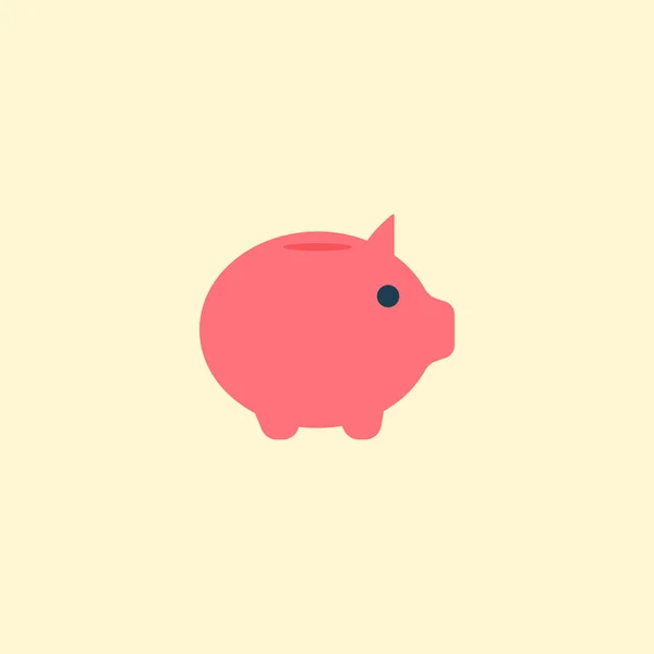 Piggy banco ícone elemento plano. Ilustração vetorial do ícone do banco piggy plana isolada no fundo limpo para o design do logotipo do seu aplicativo móvel web . — Vetor de Stock