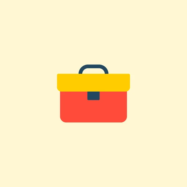 ブリーフケース アイコン フラット要素。ブリーフケース アイコン フラット ウェブ モバイル アプリのロゴ デザインのきれいな背景で隔離のベクトル イラスト. — ストックベクタ