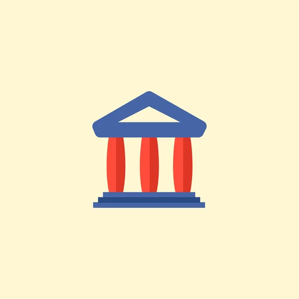 Domstolen ikonen platta element. Vektorillustration av domstolen ikonen platta isolerade på ren bakgrund för din mobilapp logotyp webbdesign. — Stock vektor