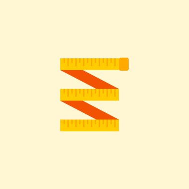 Ölçüm simge düz öğe. illüstrasyon simge düz web mobil app logo tasarımı için temiz arka plan üzerinde izole ölçme.