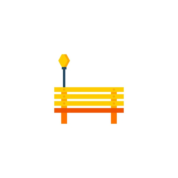 Banc icône élément plat. Illustration vectorielle de l'icône banc plat isolé sur fond propre pour la conception du logo de votre application mobile web . — Image vectorielle