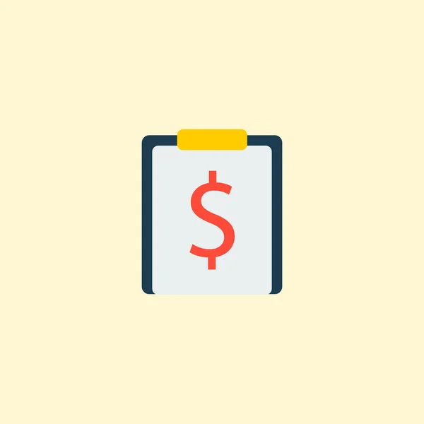 Icono de tarea financiera elemento plano. Ilustración vectorial del icono de la tarea financiera aislado en un fondo limpio para el diseño del logotipo de su aplicación móvil web . — Vector de stock