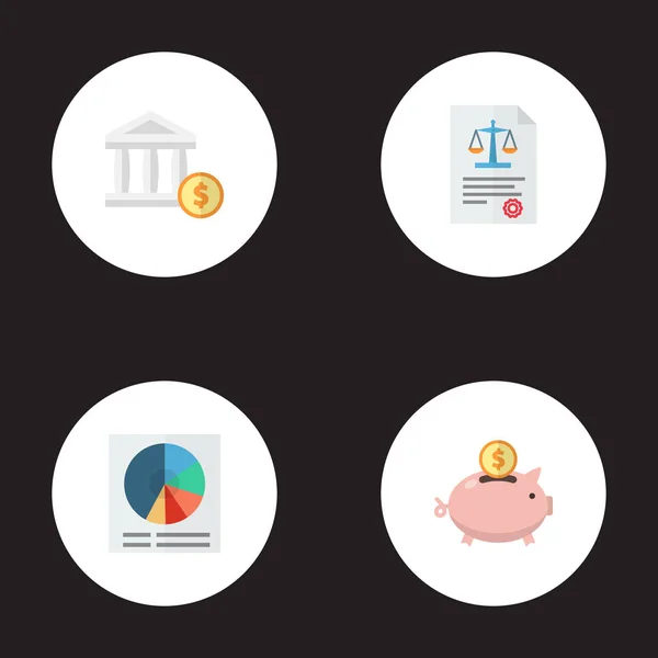 Conjunto de iconos de registro símbolos de estilo plano con cuenta, gráfico circular, acumulación y otros iconos para el diseño del logotipo de su aplicación móvil web . — Vector de stock