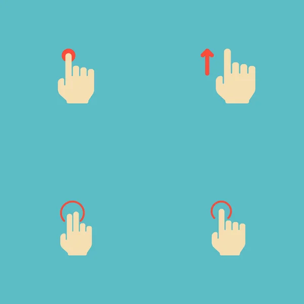 Ensemble d'icônes de gesticulation symboles de style plat avec nudge, haut, presse et autres icônes pour la conception de logo de votre application mobile Web . — Photo