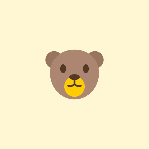 Teddy urso ícone elemento plano. Ilustração vetorial do ícone de ursinho de pelúcia isolado no fundo limpo para o design do logotipo do aplicativo móvel da web . —  Vetores de Stock